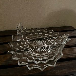 Vintage American Fostoria Curved platter with handles